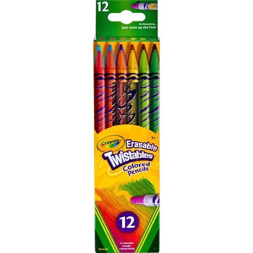 Crayola Twistables Colored Pencils, Assorted Colors, Set of 12