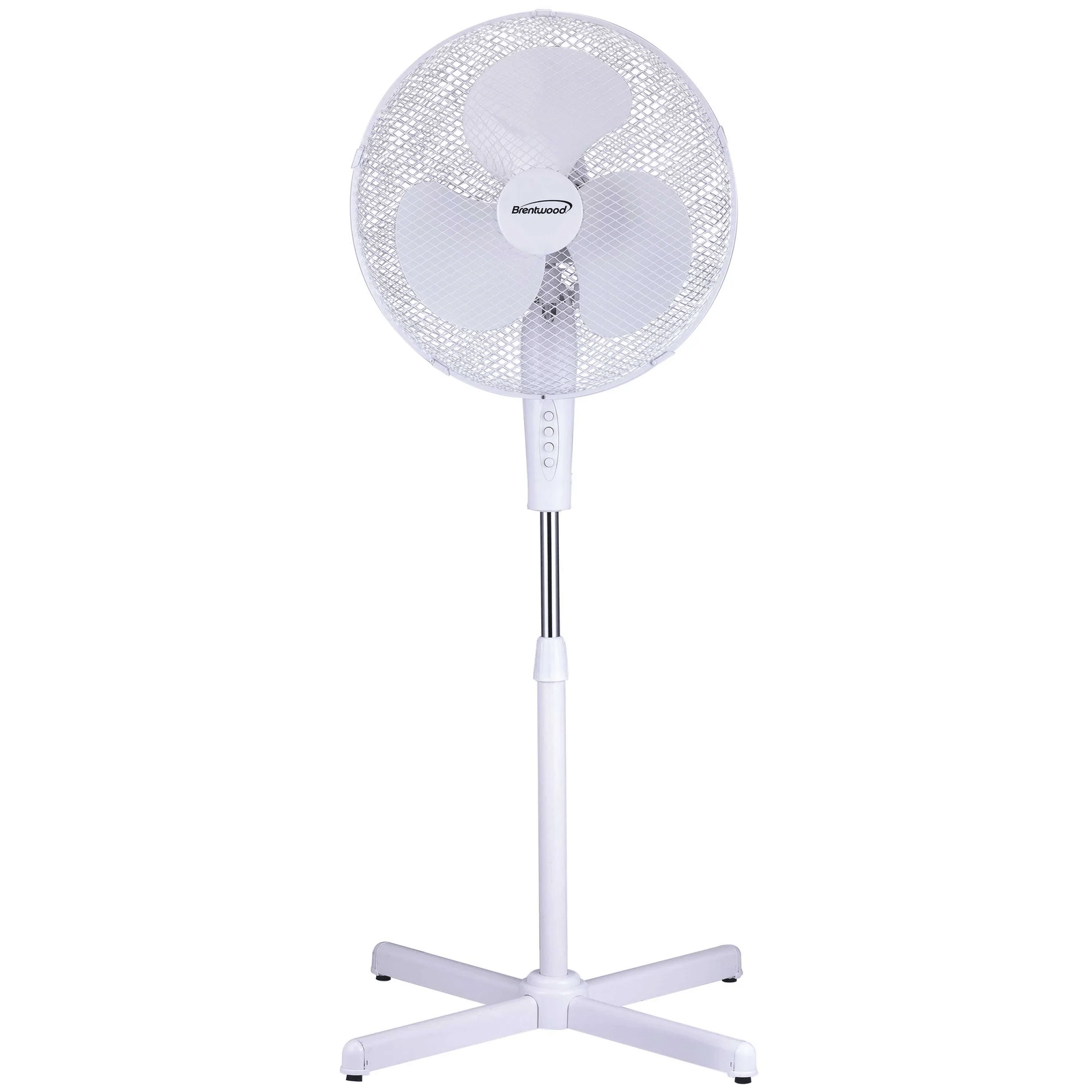 Brentwood Kool Zone F-16SMW 3-speed 16” Oscillating Stand Fan, White