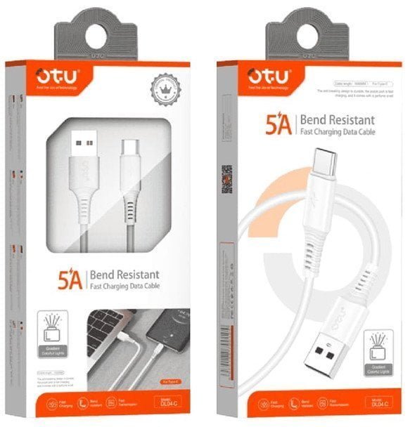 OTU 5A USB- Lightening Fast Charger Data Cable 1000mm, Model DL04-I