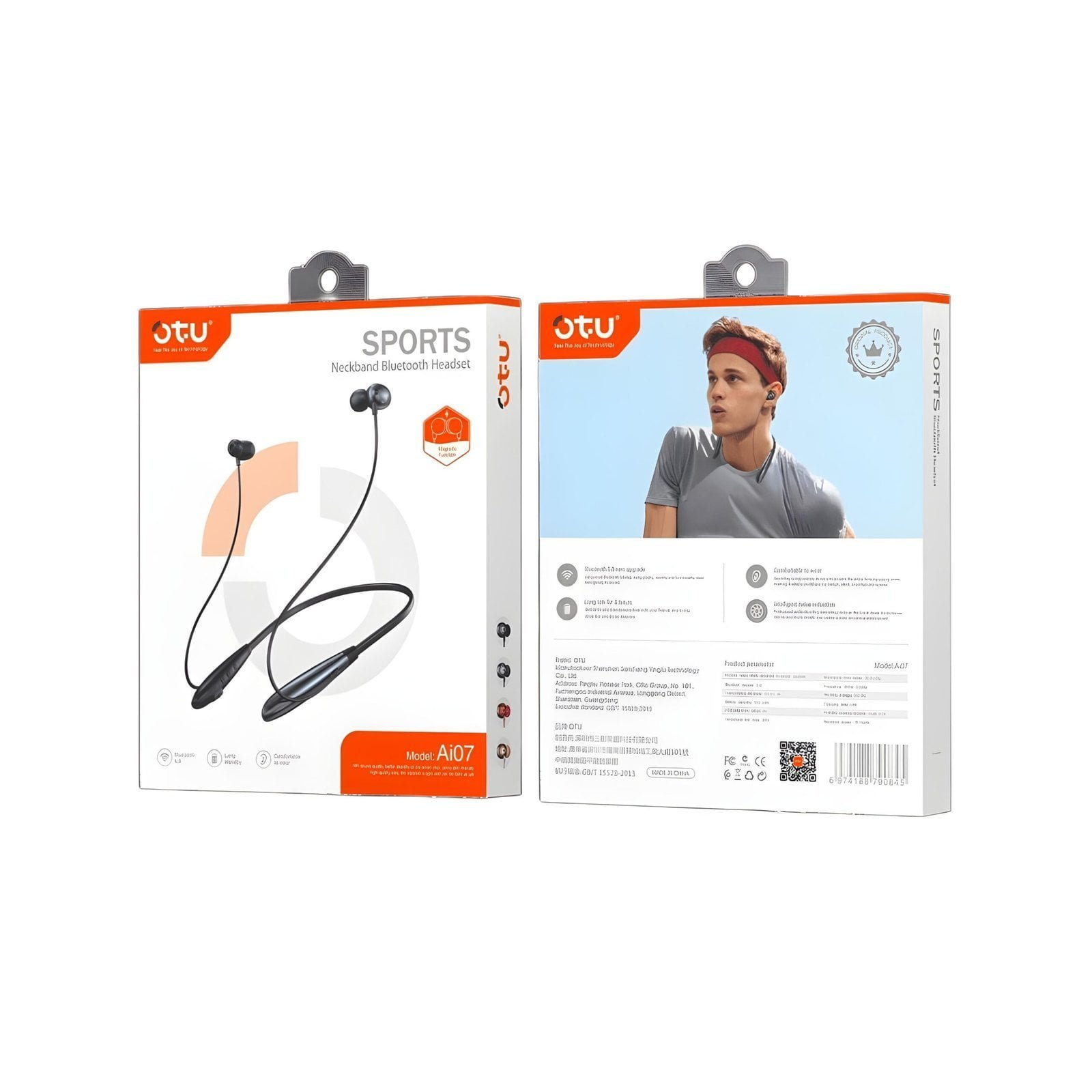 OTU Sports Neckband Bluetooth Headset, Model Ai07