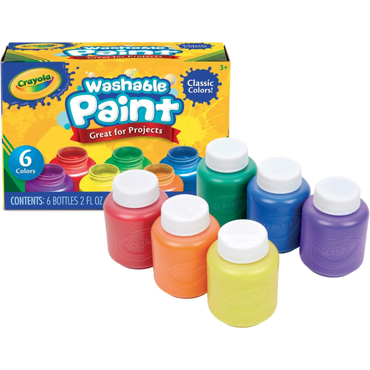 Crayola Washable Kids Paint, 6 Count