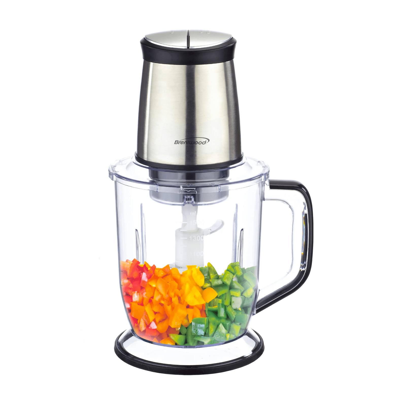 Brentwood FP-544s 300-Watt 4-Blade 6.5 Cups Food Processor, Stainless Steel