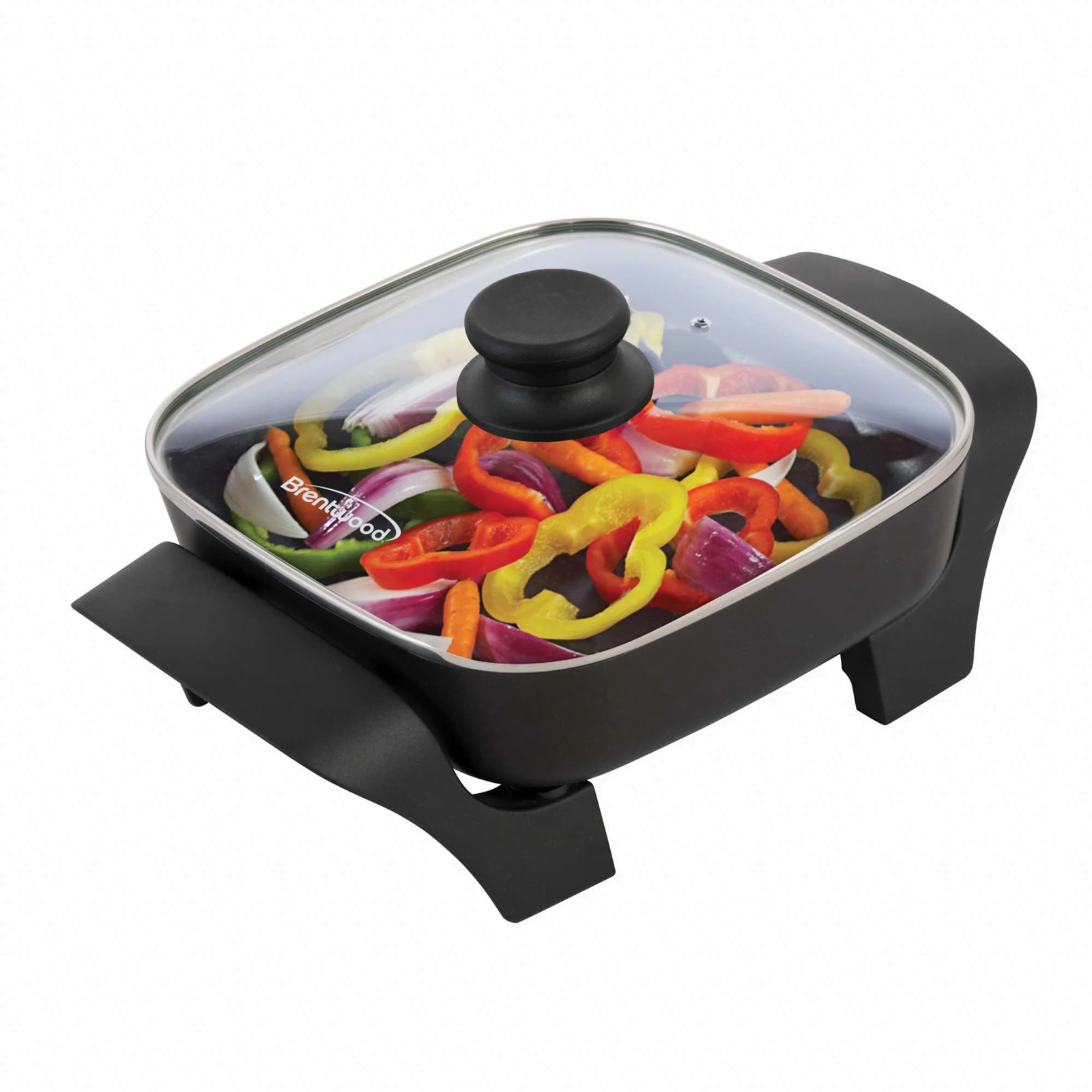 Brentwood SK-46 8-inch Non-stick Electric Skillet With Glass Lid, Black
