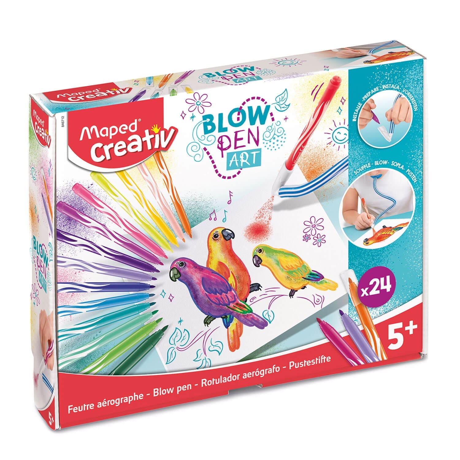 Maped Creativ Blowpen Art - Box of 24 colours - Image 1