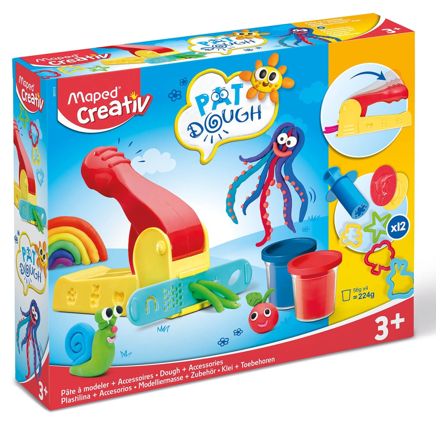 Maped Creativ Pat'Dough - 4 pots + 12 accessories - Image 1