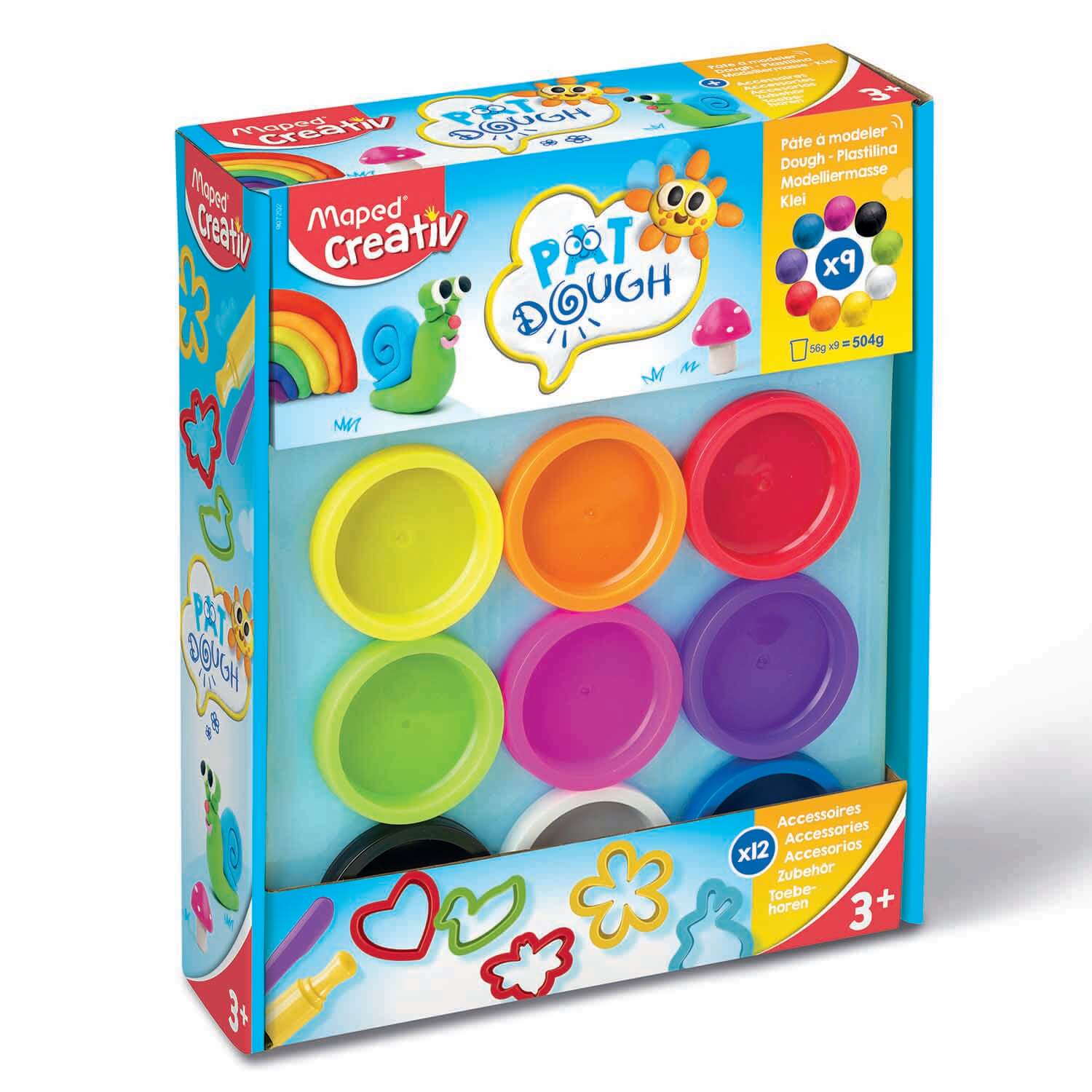 Maped_Creativ_Masy_plastyczne_Creativ_masa_plastyczna_9_x_56_g_i_akcesoria_do_pieczenia_907202_1.jpg Maped Creativ Pat'Dough - 9 pots + 12 accessories - Image 1