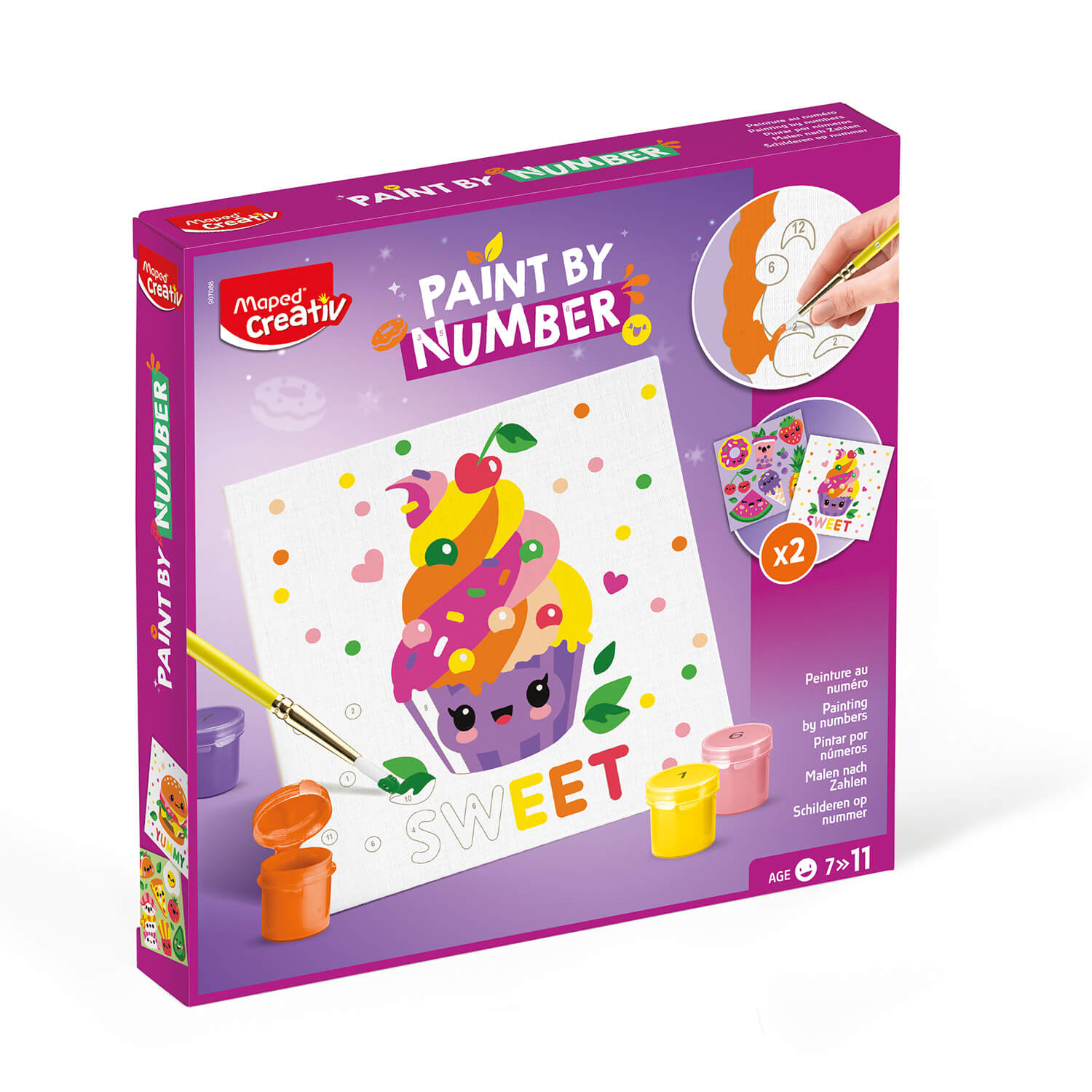 Maped_Creativ_Rysowanie_i_malowanie_Creativ_malowanie_po_numerach__Sweet_907088_1.jpg Maped Creativ Paint by Number - Sugary - Image 1