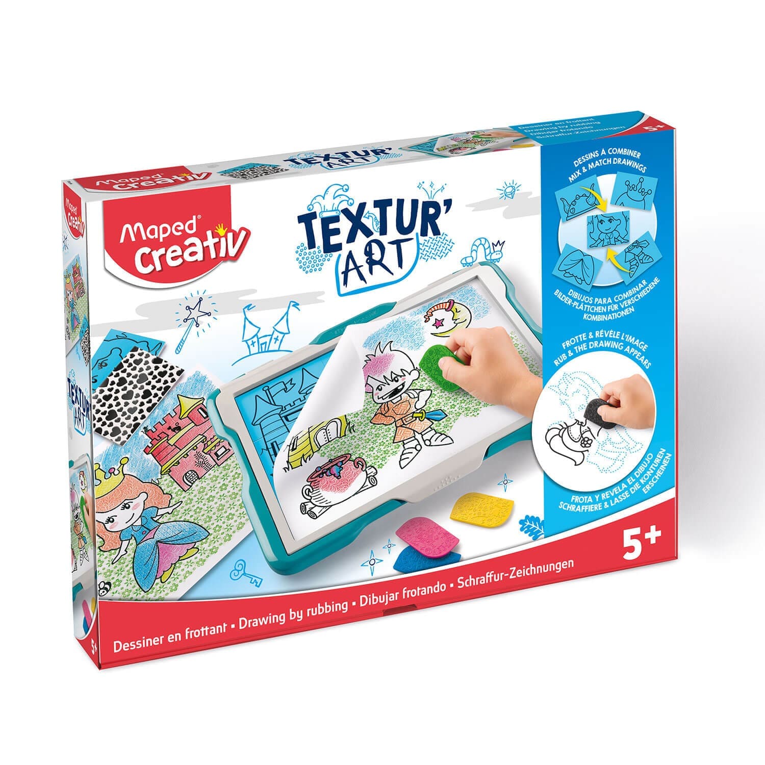 Maped_Creativ_Rysowanie_i_malowanie_Creativ_tablica_TexturArt_odrysowywanie_907038_1.jpg Maped Creativ Textur'Art - Castles - Image 1
