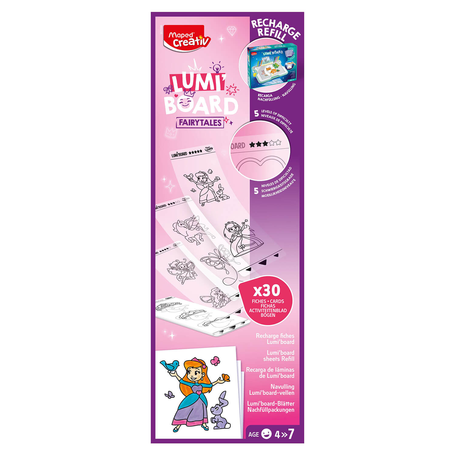Maped_Creativ_Tablice_Creativ_Tablica_Lumi_Board_zestaw_uzupelniajacy_wrozki_907096_1.jpg Maped Creativ Lumi'Board Refill - Fairy Tales - Image 1