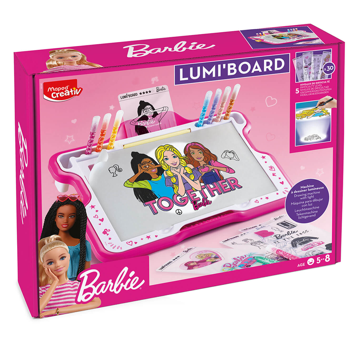Maped_Creativ_Tablice_Creativ_podswietlana_tablica_Lumi_Board_Barbie_907061_1.jpg Maped Creativ Barbie Lumi'Board - Image 1