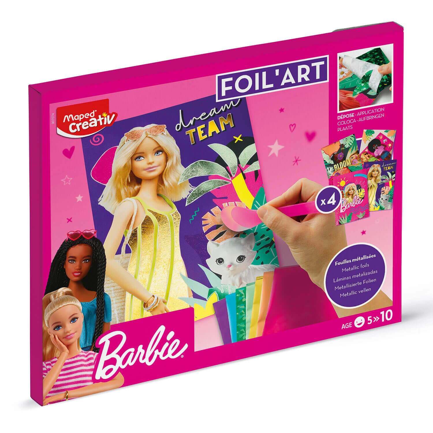 Maped_Creativ_Zestawy_kreatywne_Creativ_Foil_Art_Barbie_907074_1.jpg Maped Creativ Barbie Foil'Art - Image 1