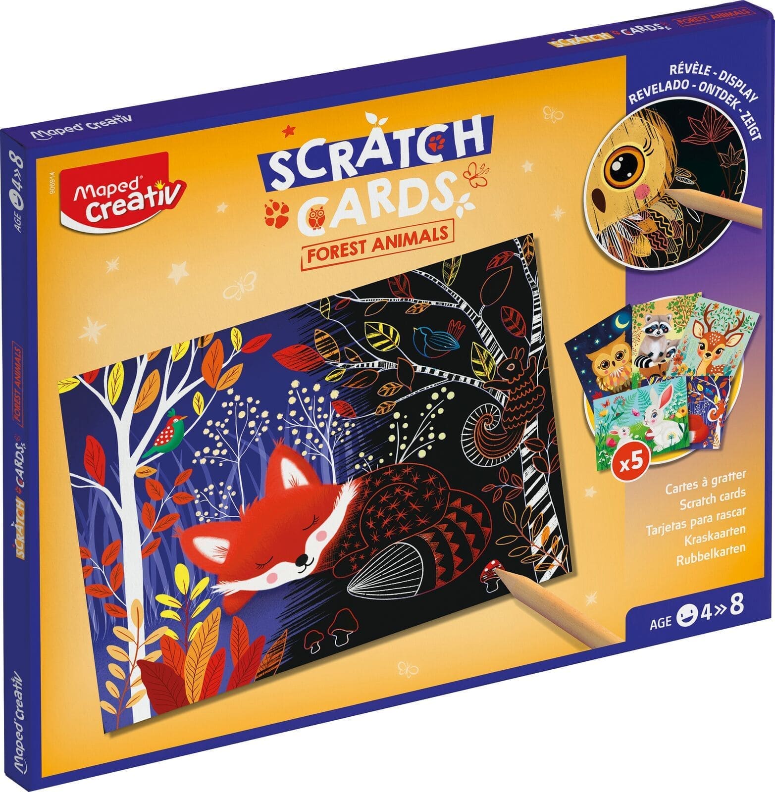 maped-creativ-cartes-a-gratter-enfant-animaux-foret-906914-1.jpg Maped Creativ Scratch Cards - Forest Animals - Image 1