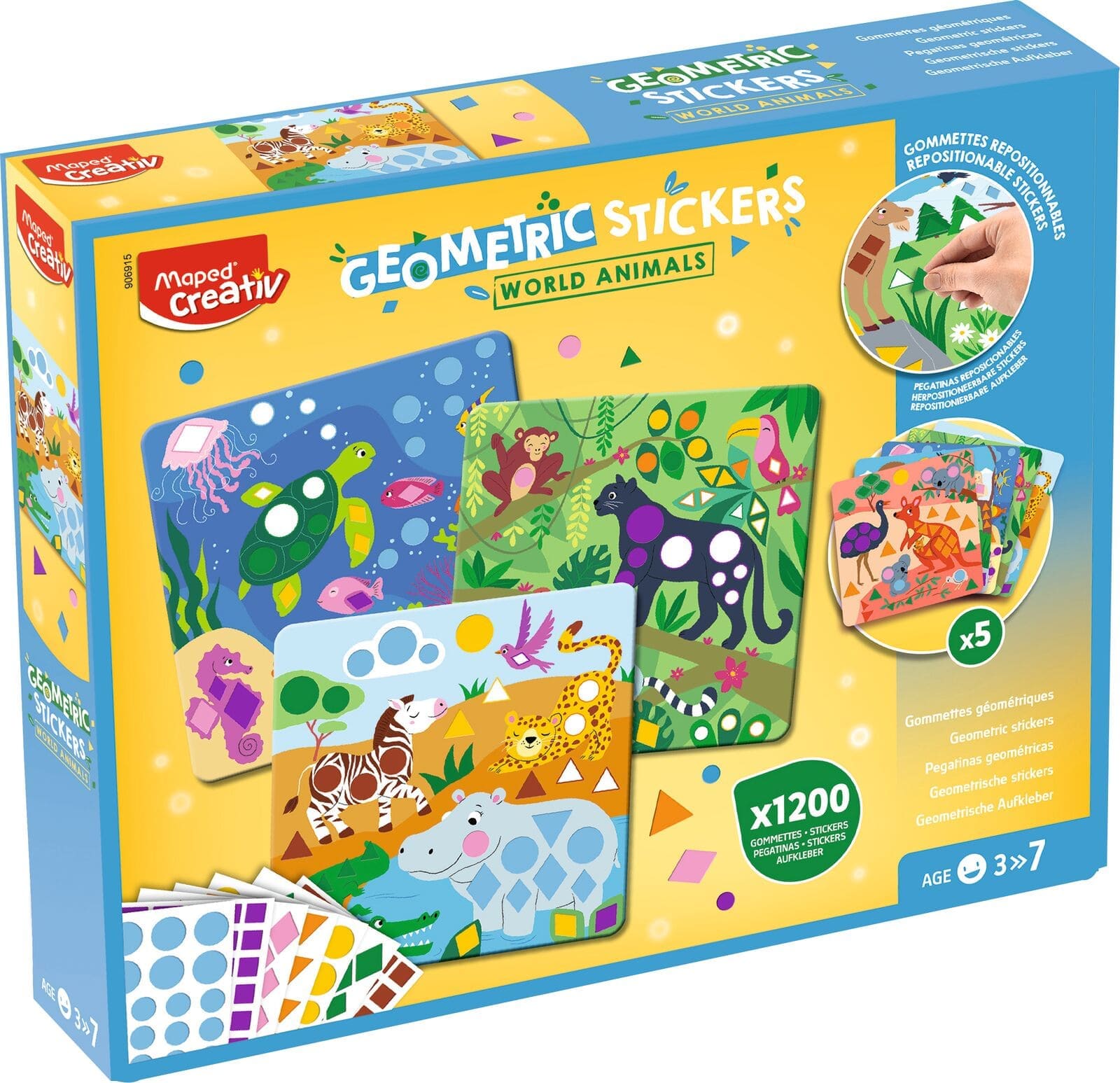 maped-creativ-coffret-gommettes-enfant-geometric-stickers-monde-animal-906915-1.jpg Maped Creativ Geometric stickers - World Animals - Image 1